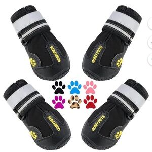 Dog Shoes Boots & Paw Water-Resistant, Outdoor Walking, Indoor Hardfloors Skid